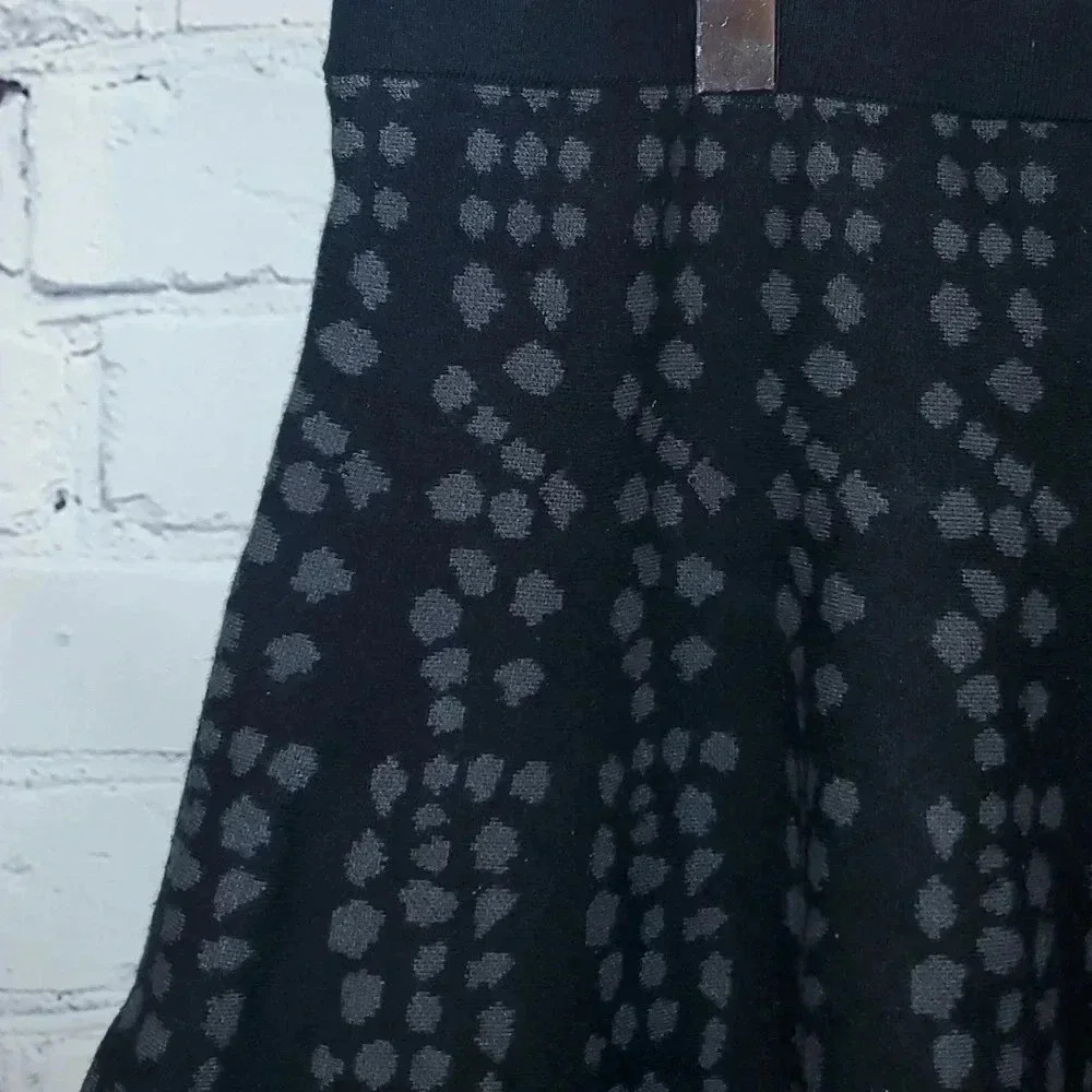 Grace Elements Skirt Sz XL Flared Black Grey Combo - Picture 2 of 6